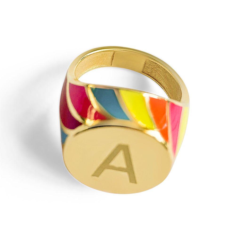 Daisy Trippy Hippie Personalised Ring - Anna Lou of London