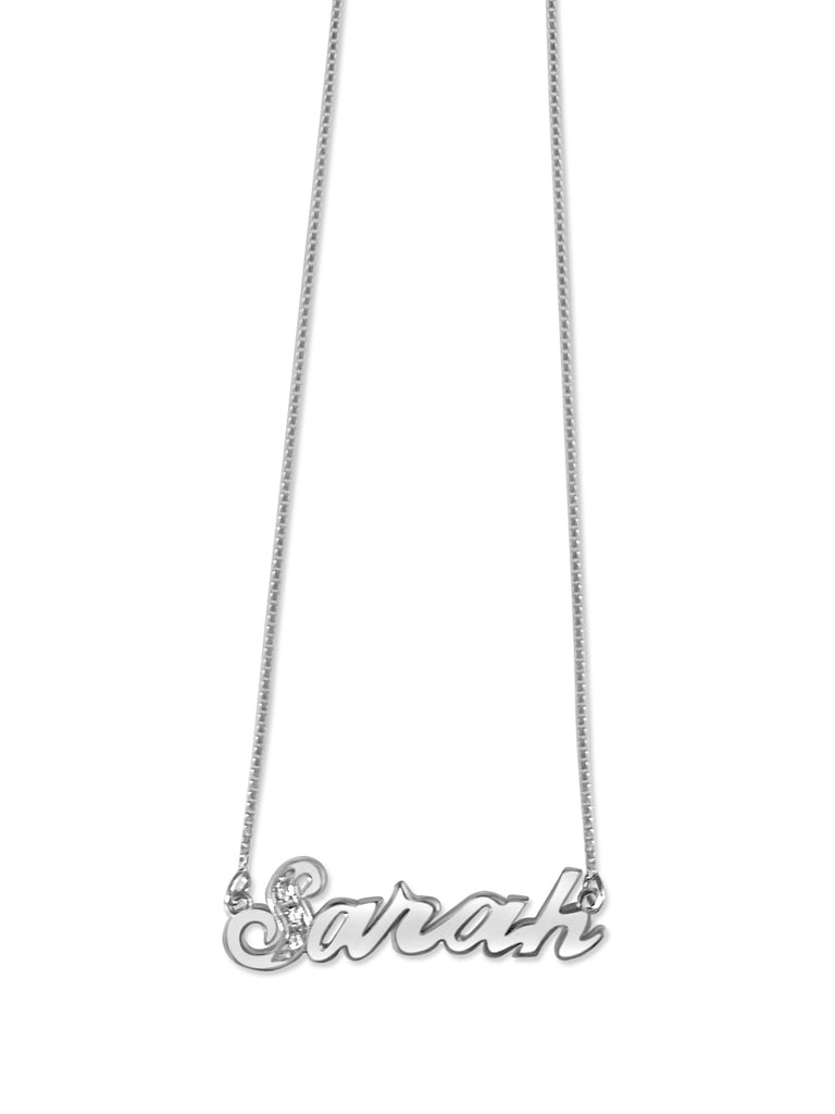 Name Necklace with Crystal Initial - Anna Lou of London