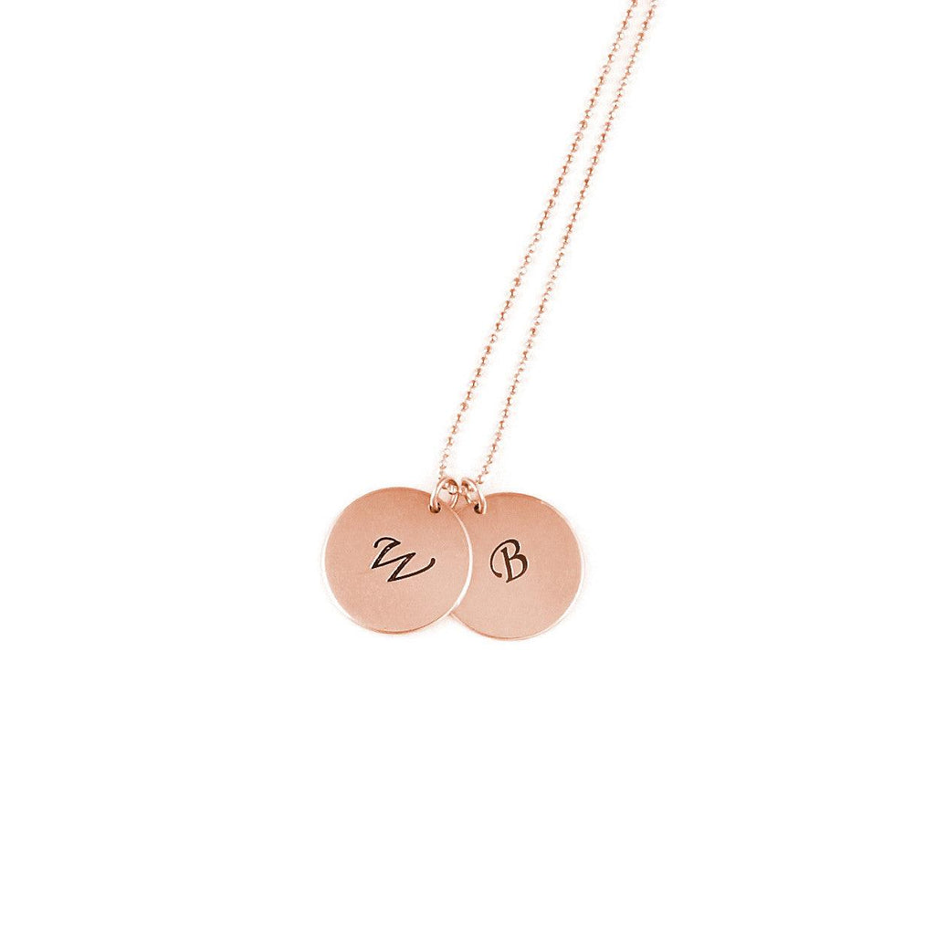 Initial Disc Necklace - Anna Lou of London