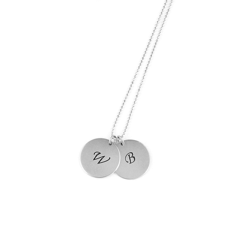 Initial Disc Necklace - Anna Lou of London