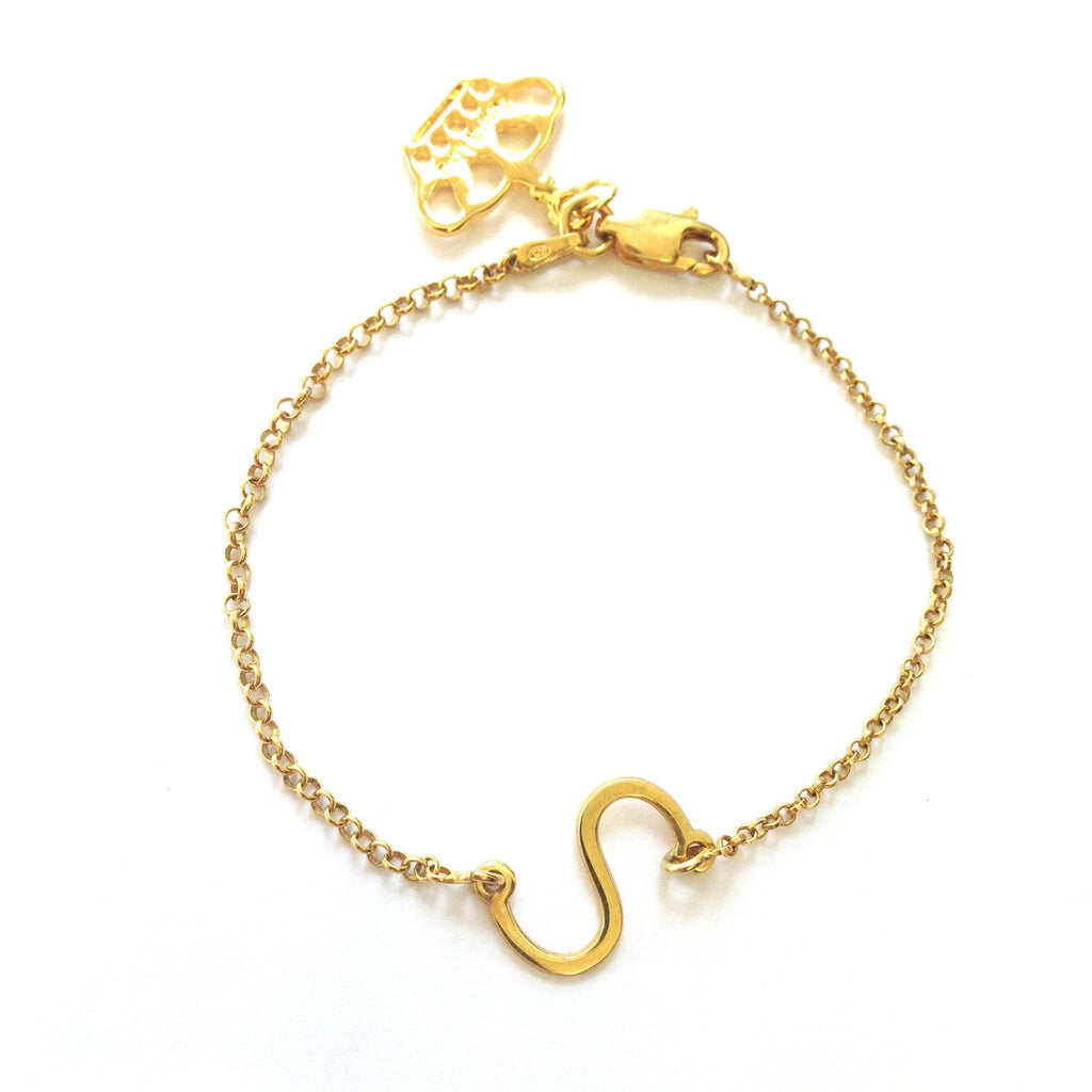 Initial Sideway Bracelet - Anna Lou of London