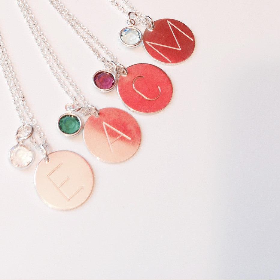 Initial Birthstone Necklace - Anna Lou of London