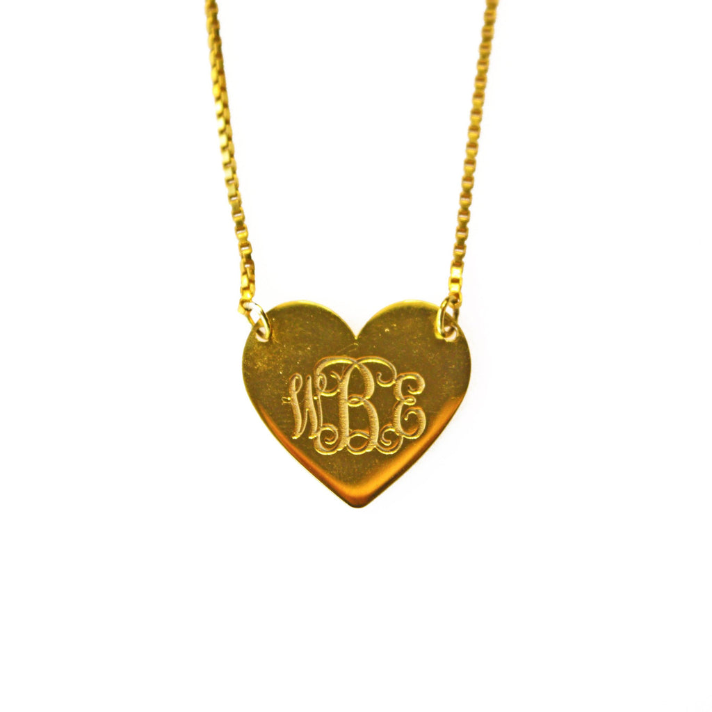 Heart Monogram Necklace - Anna Lou of London