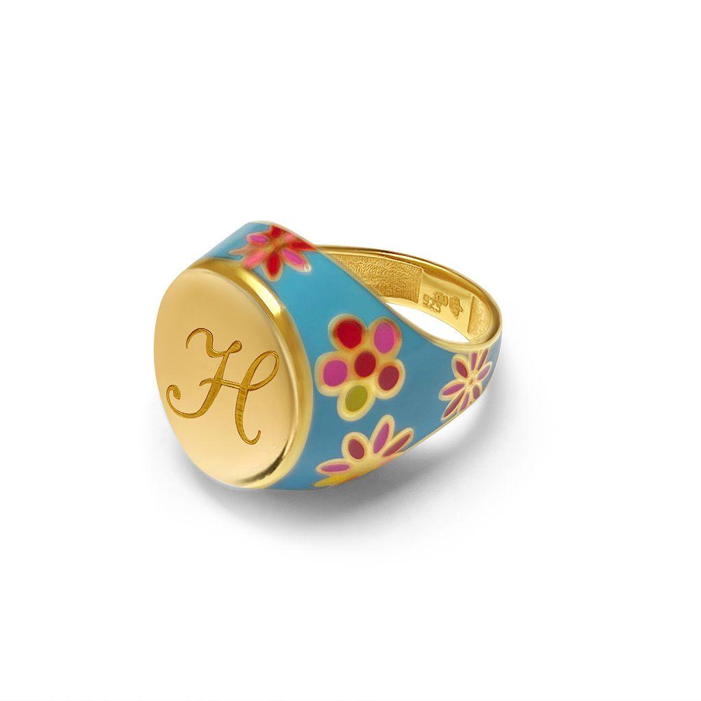 Daisy Trippy Hippie Personalised Ring - Anna Lou of London