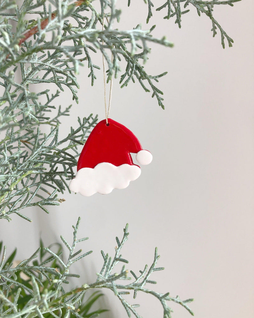Santa hat tree decoration - Anna Lou of London