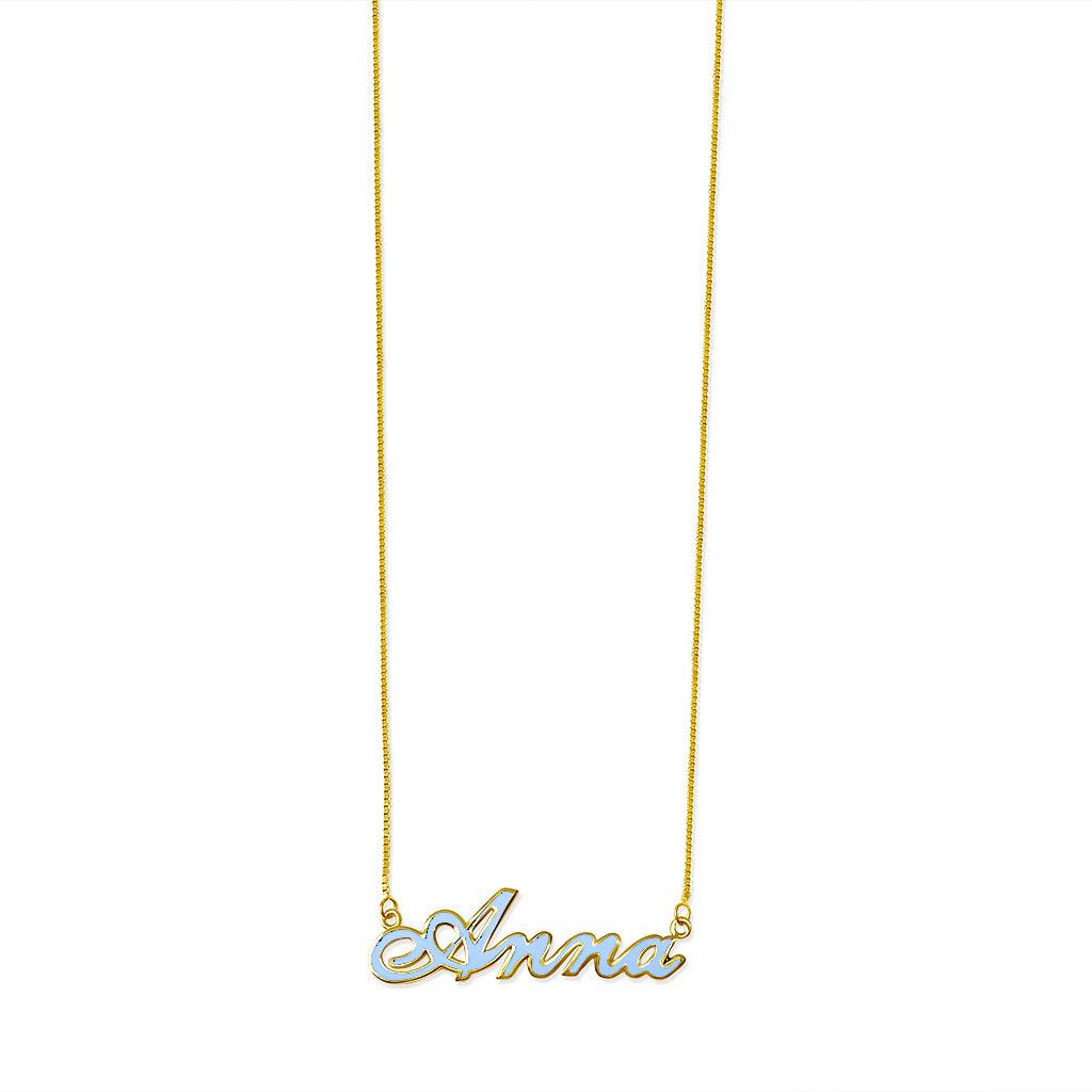 Enamel Name Necklace - Anna Lou of London