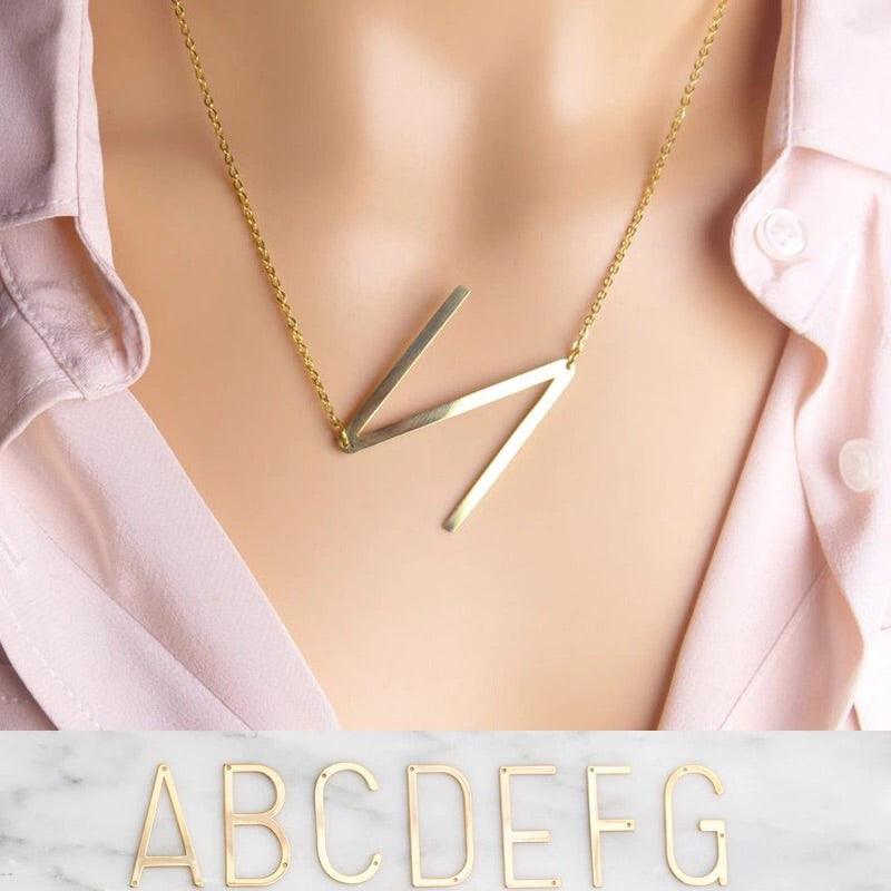 Sideway Alphabet Necklace - Anna Lou of London