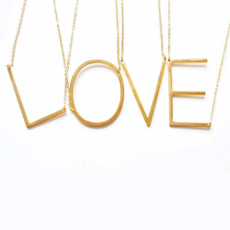 Sideway Alphabet Necklace - Anna Lou of London