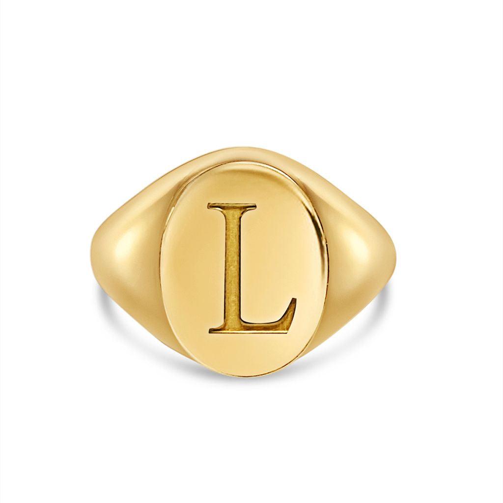 Signet Personalised Initial Ring - Anna Lou of London