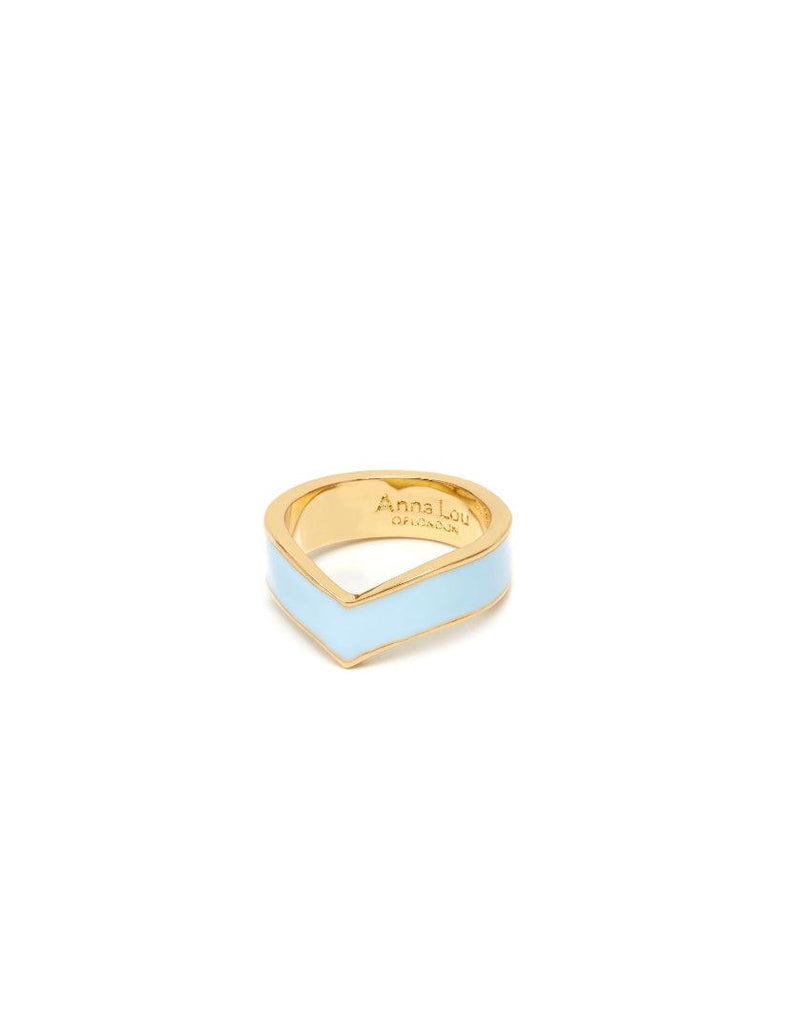 Chevron Enamel Rings - Anna Lou of London