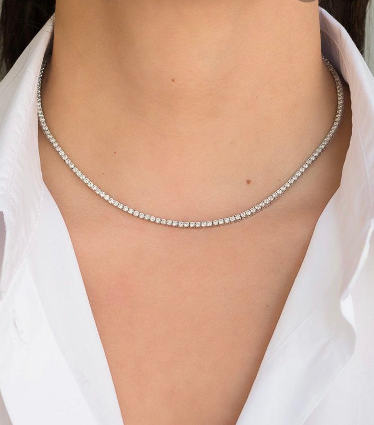 Tennis Chain Diamond Necklace - Anna Lou of London