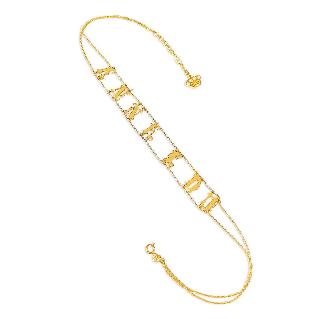 Personalised Old English Choker Necklace - Anna Lou of London