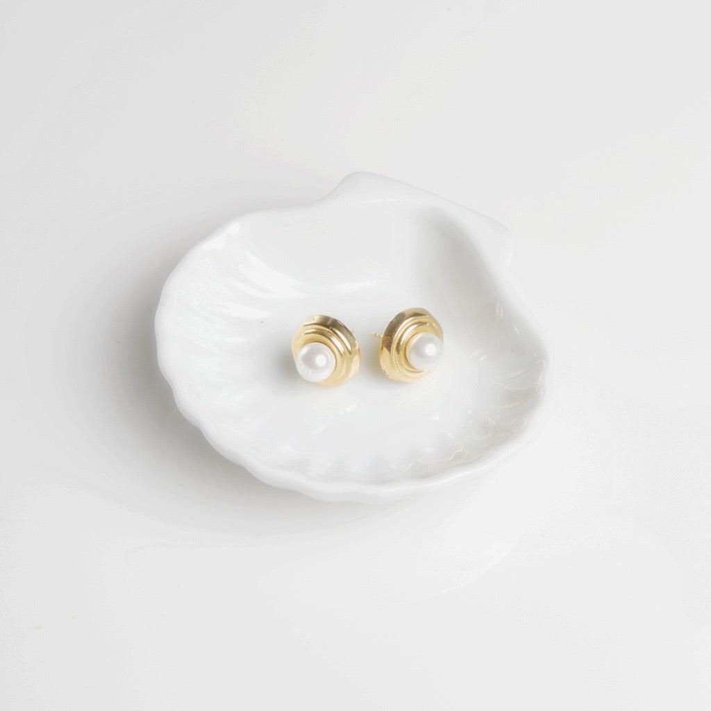 Clara Pearl Roped Stud Earrings - Anna Lou of London