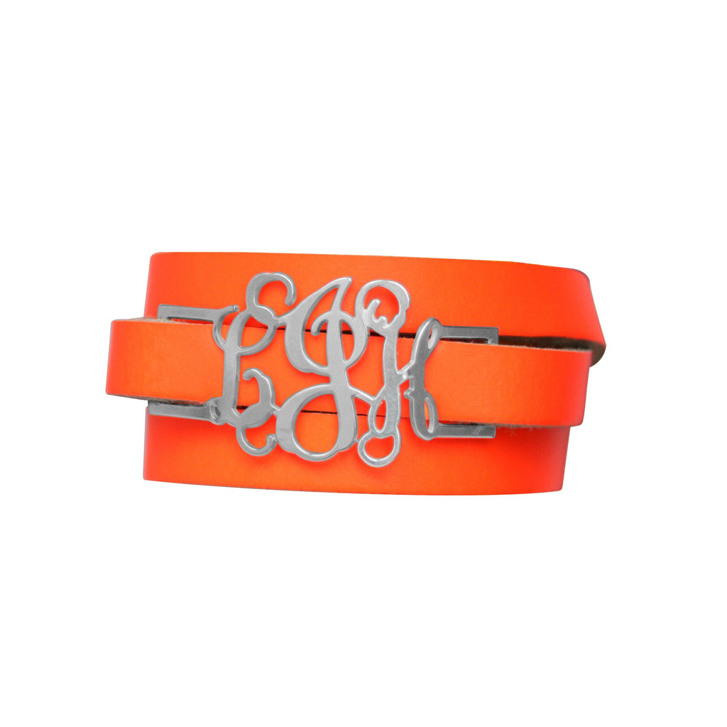 Leather Monogram Wrap - Anna Lou of London