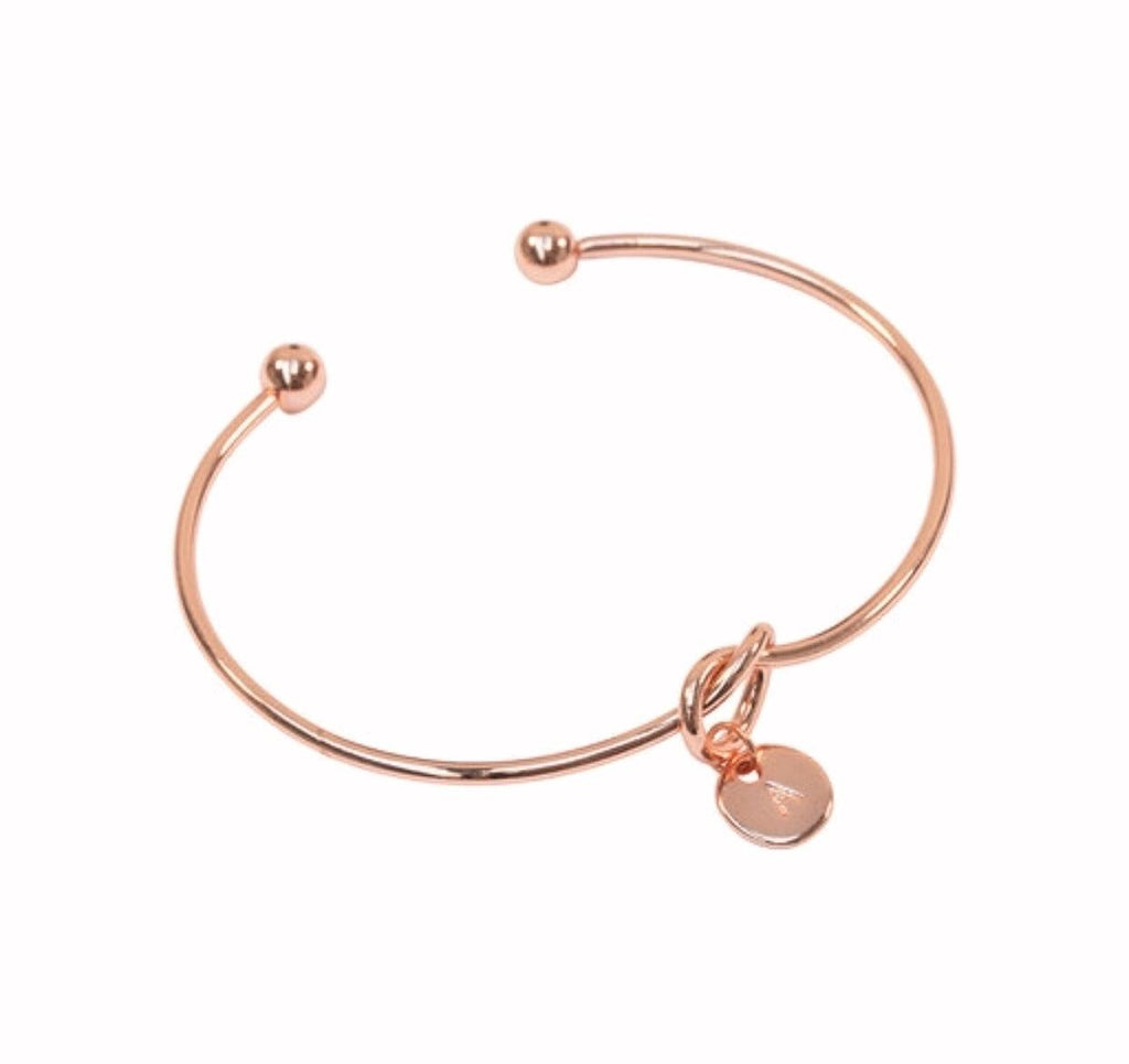 Knotted letter charm cuff - Anna Lou of London