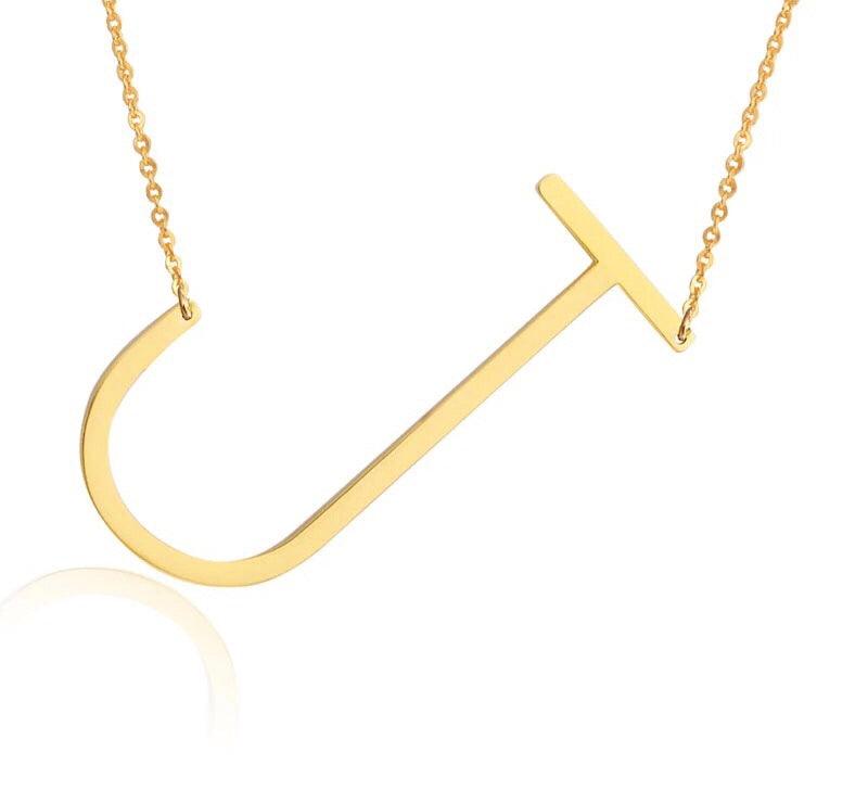 Sideway Alphabet Necklace - Anna Lou of London