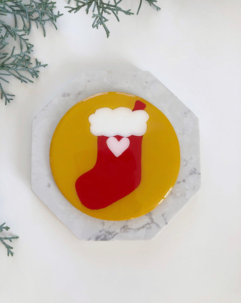 Stocking Coaster - Anna Lou of London