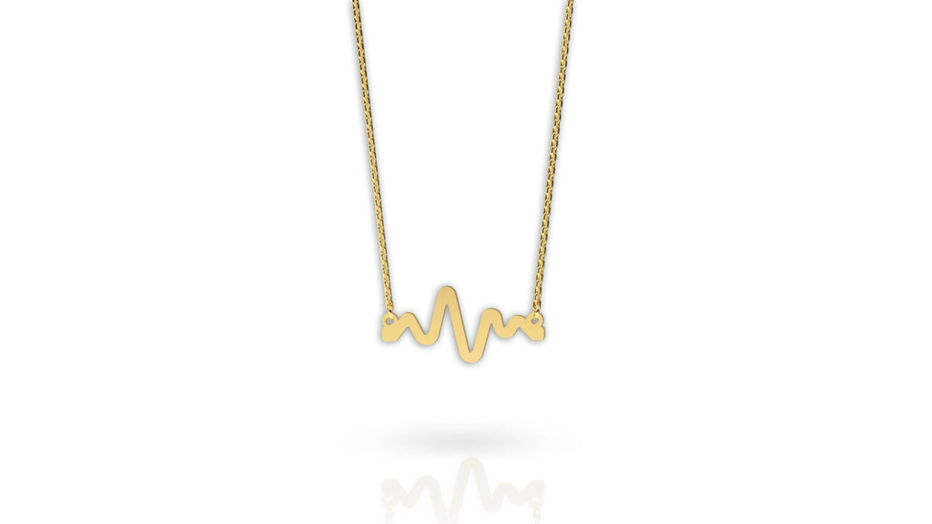 Gold Heartbeat Necklace - Anna Lou of London