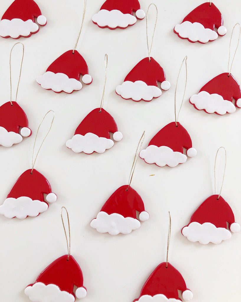 Santa hat tree decoration - Anna Lou of London