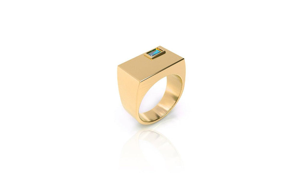 Rectangle Birthstone Ring - Anna Lou of London