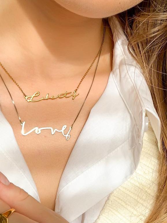 Signature Name/Word Necklace - Anna Lou of London