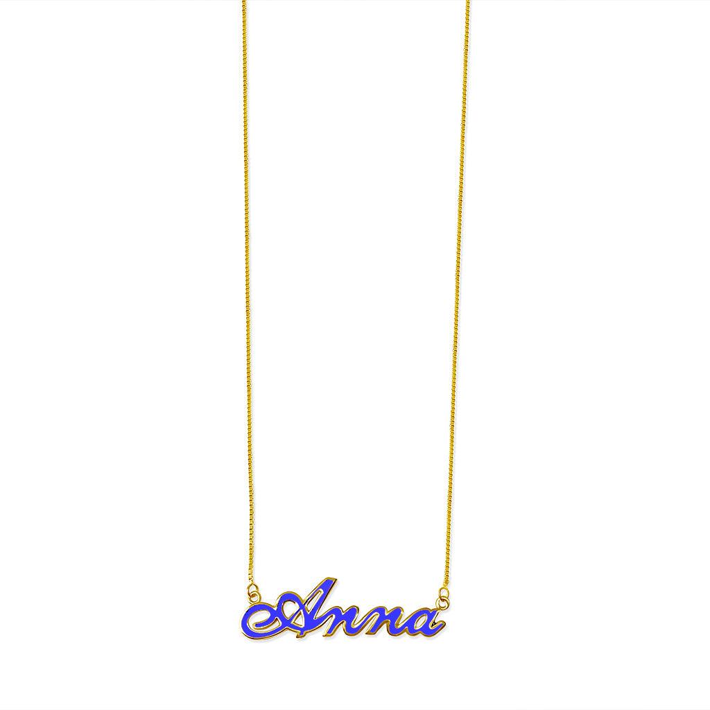 Enamel Name Necklace - Anna Lou of London