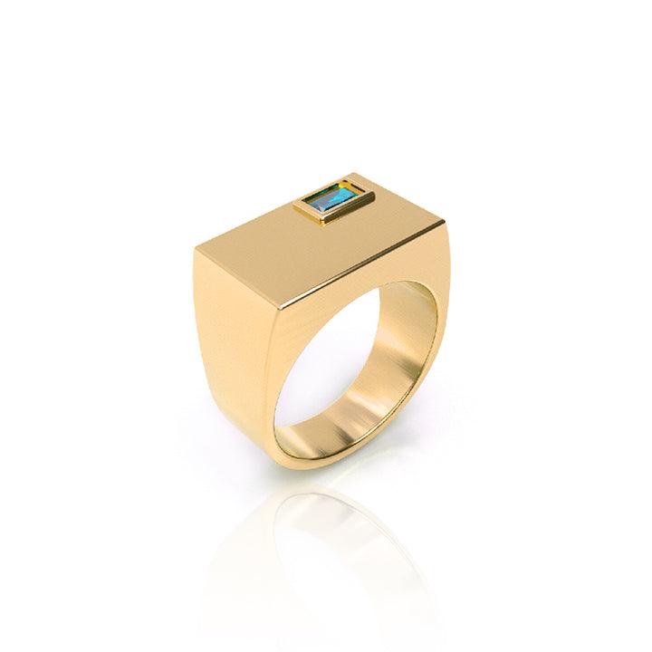 Rectangle Birthstone Ring - Anna Lou of London