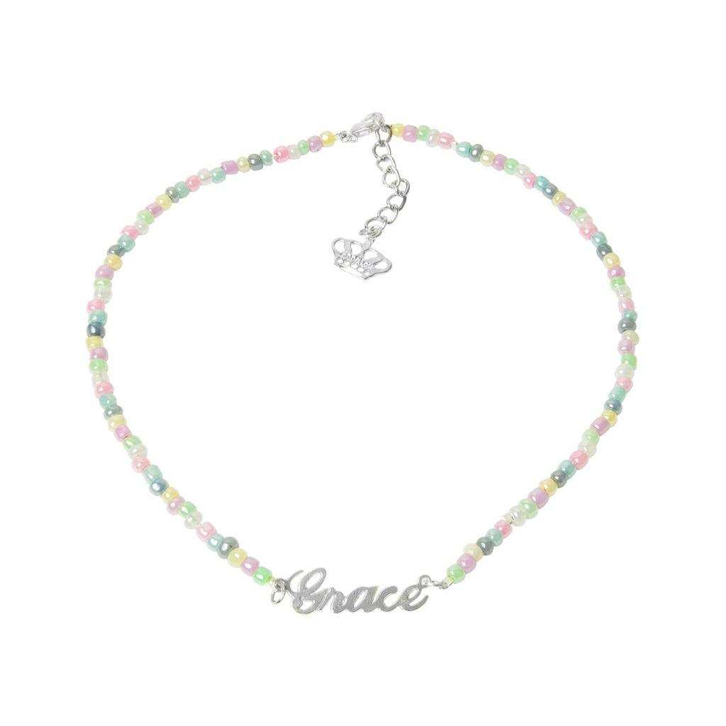 Pastel Beaded Name Necklace - Anna Lou of London