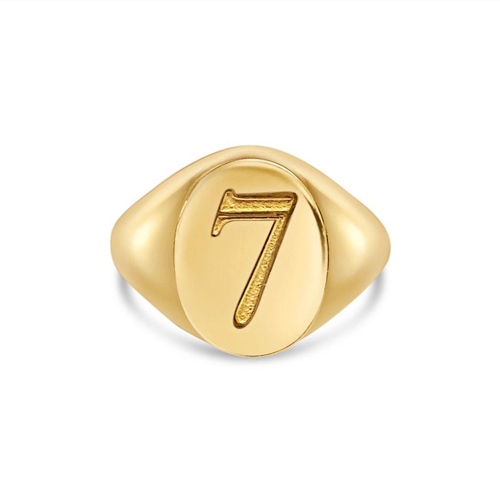 Lucky Number Signet Ring - Anna Lou of London