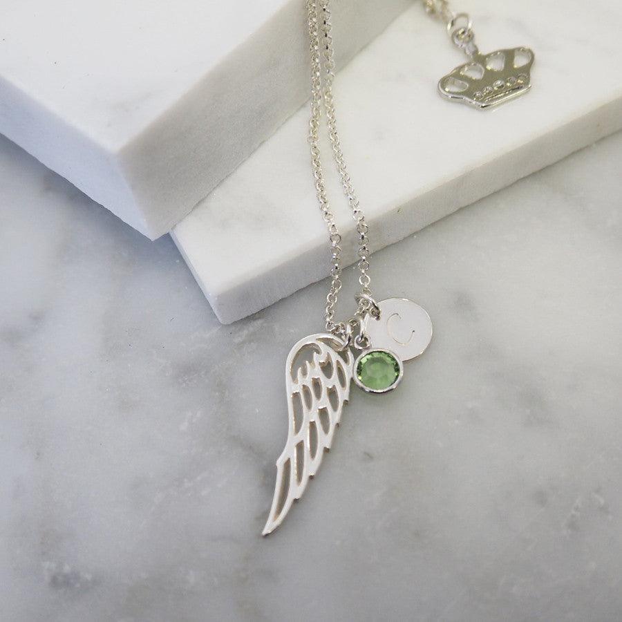 Angel Wing Charm Necklace - Anna Lou of London