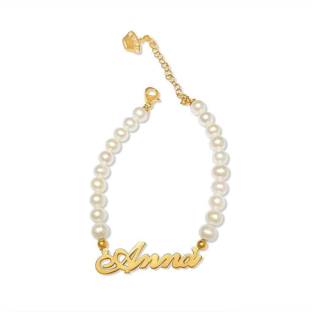 Audrey Pearl Name Bracelet - Anna Lou of London