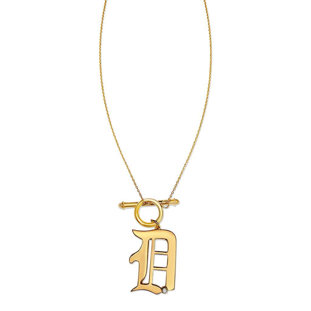 T-Bar Enamel Initial Necklace - Anna Lou of London