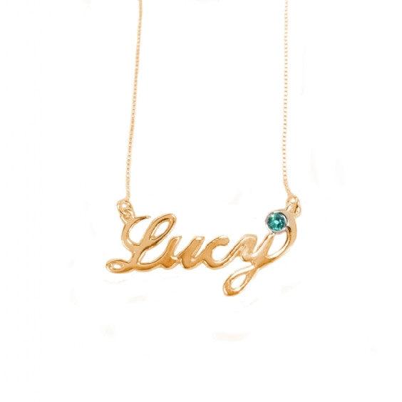 Name Birthstone Necklace - Anna Lou of London