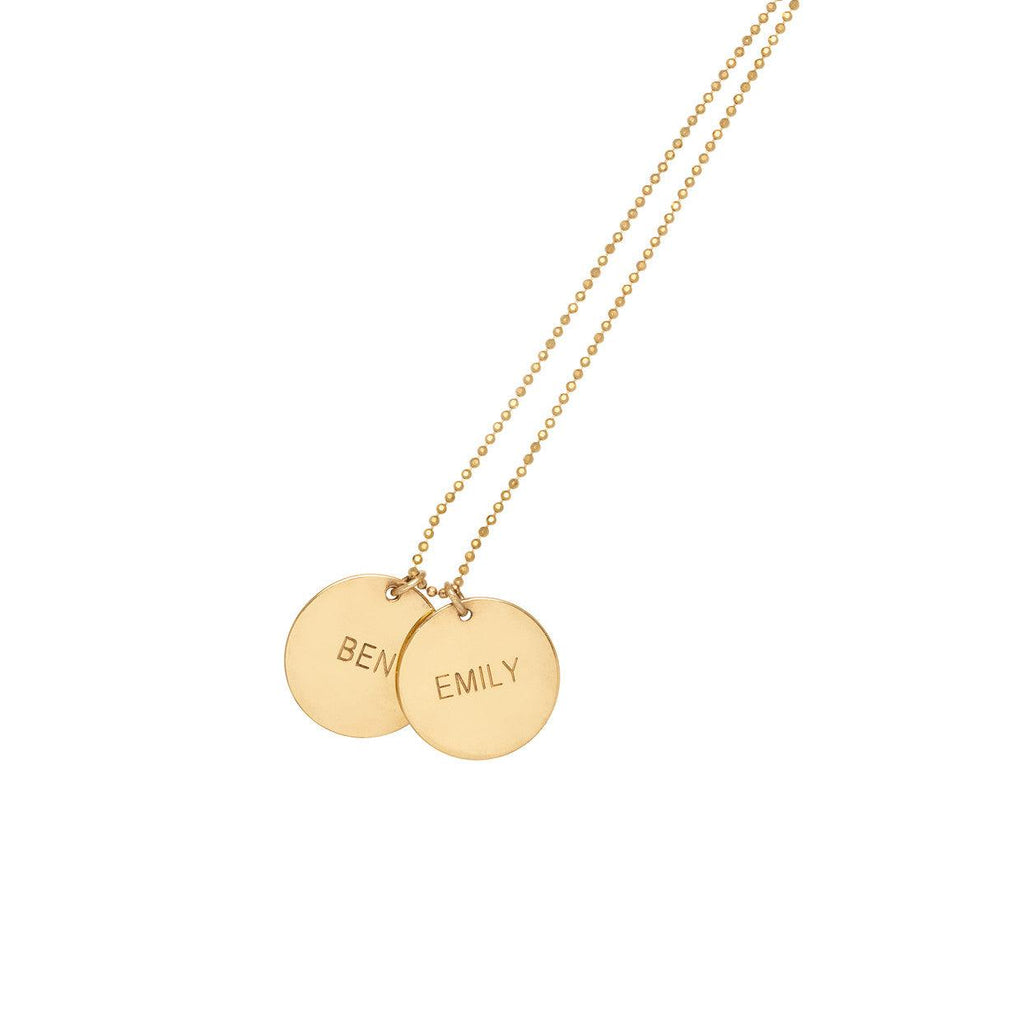Name Disc Necklace - Anna Lou of London