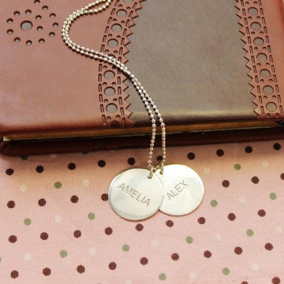 Name Disc Necklace - Anna Lou of London