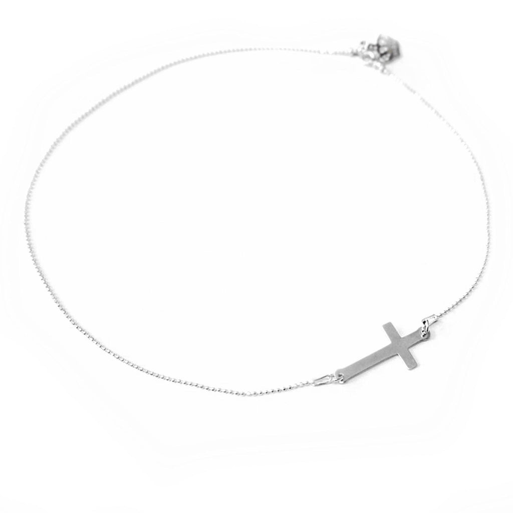 Engraved Cross necklace - Anna Lou of London