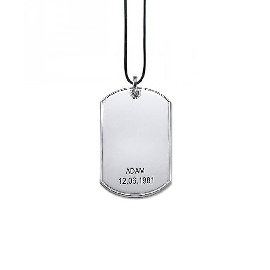 Personalised Men's Tag Necklace - Anna Lou of London