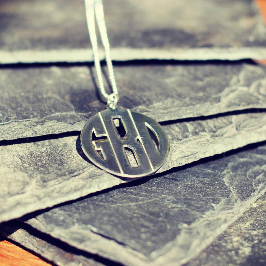 Personalised Men's Monogram Pendant Necklace – Anna Lou of London