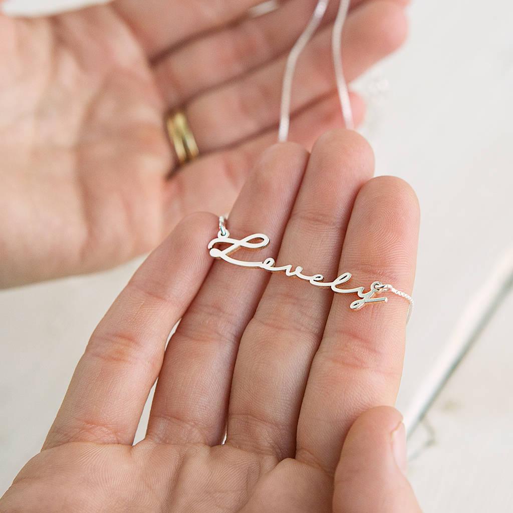 Bespoke Handwriting Name Necklace - Anna Lou of London