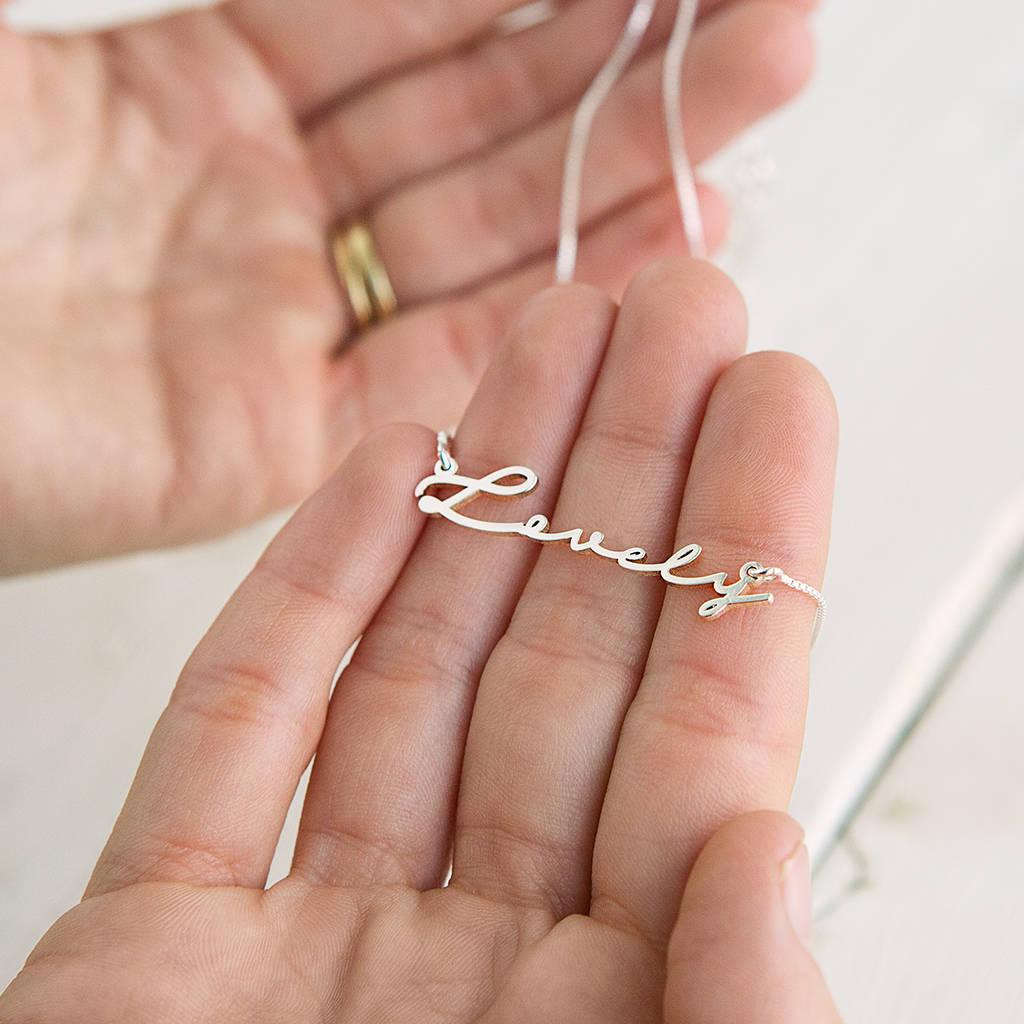 Bespoke Signature Handwriting Name Necklace - Anna Lou of London