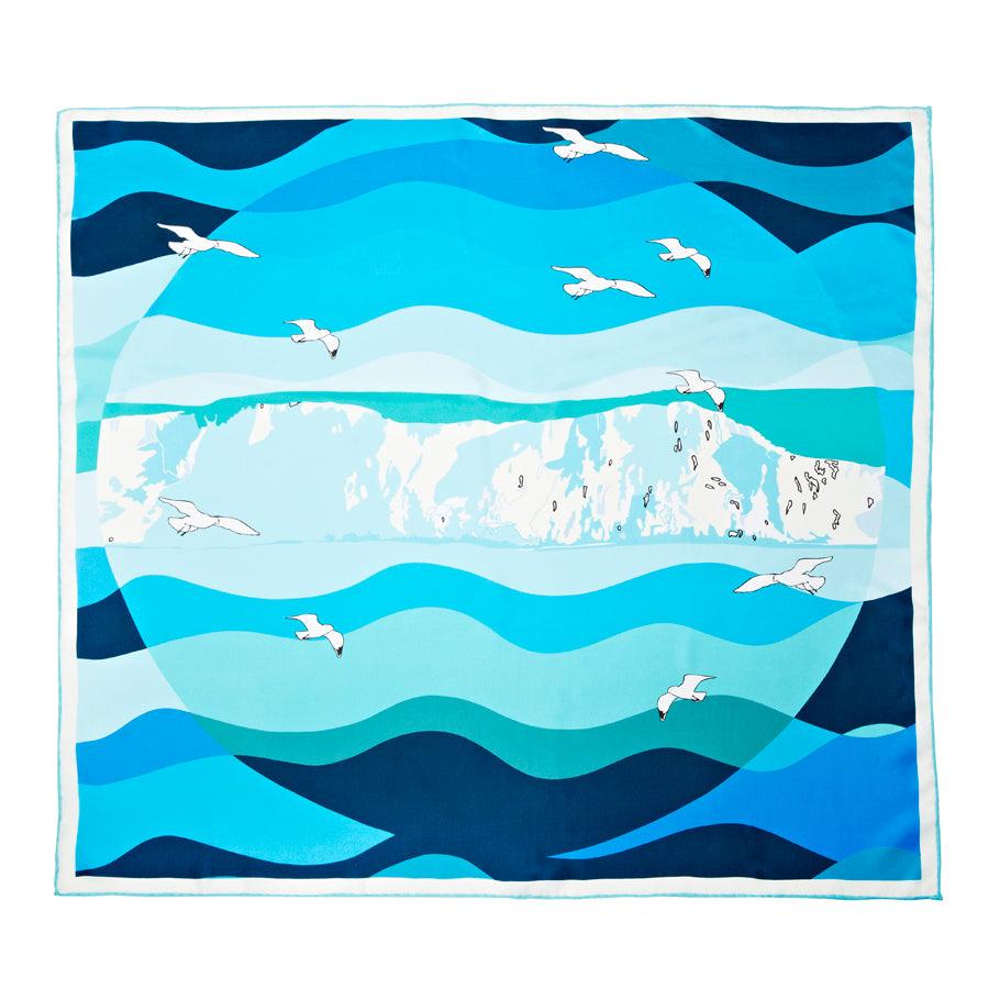 Cliffs of Dover Silk Scarf - Anna Lou of London