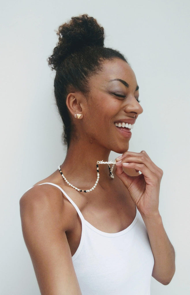 Aura Beaded Name Necklace - Anna Lou of London