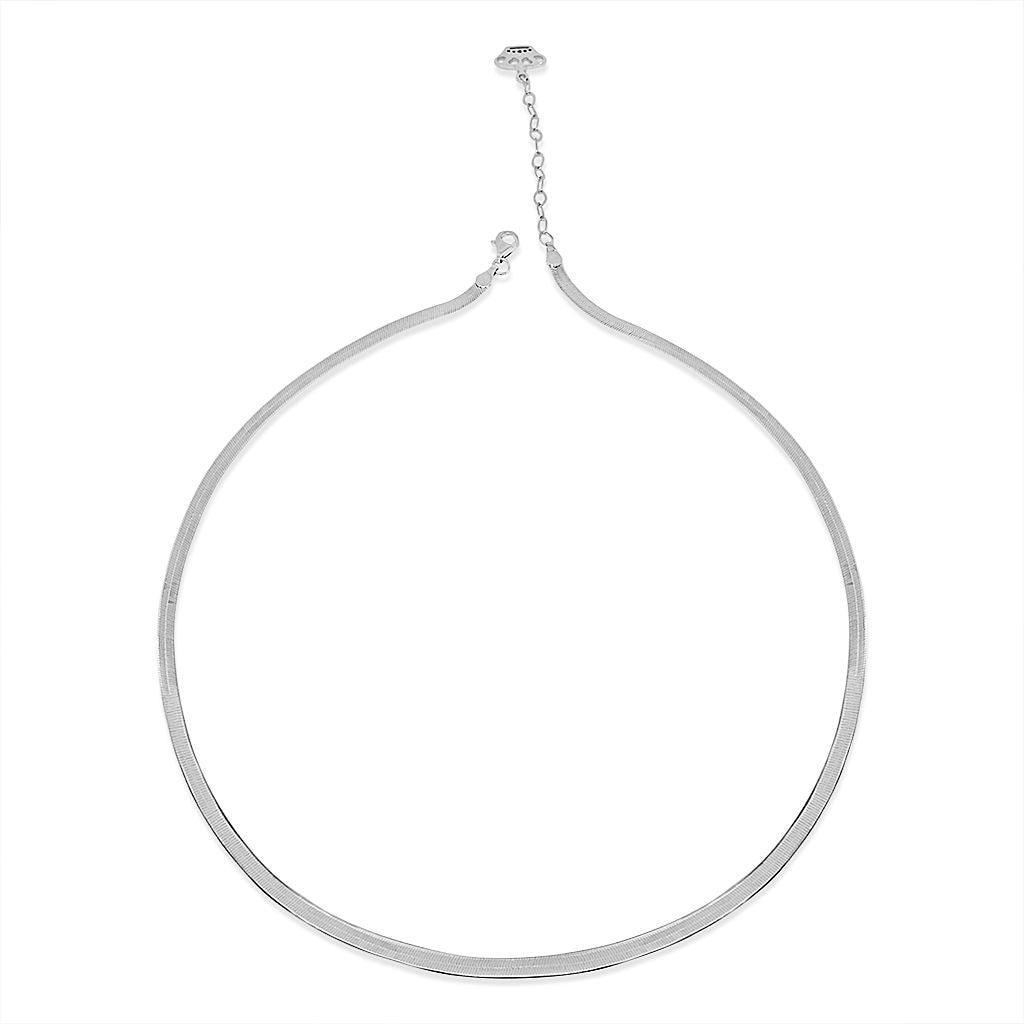 Flat Snake Chain Necklace - Anna Lou of London