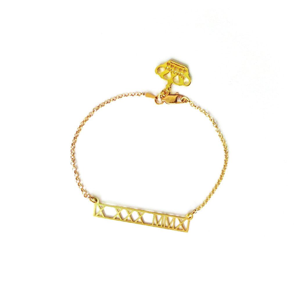 Roman Special Date Numeral Bracelet - Anna Lou of London