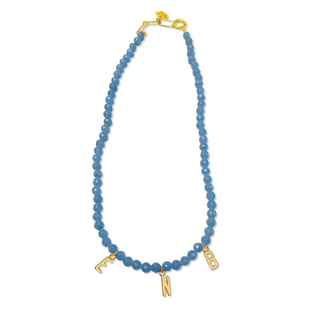 Angelite Initial Necklace - Anna Lou of London