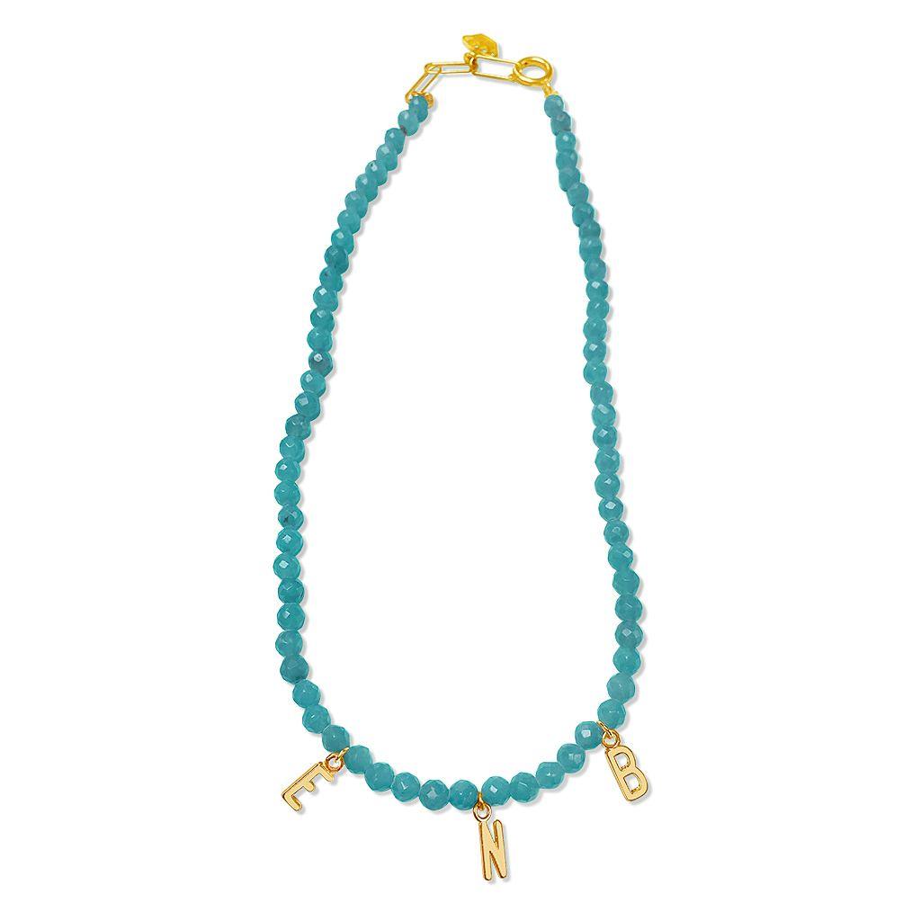 Angelite Initial Necklace - Anna Lou of London
